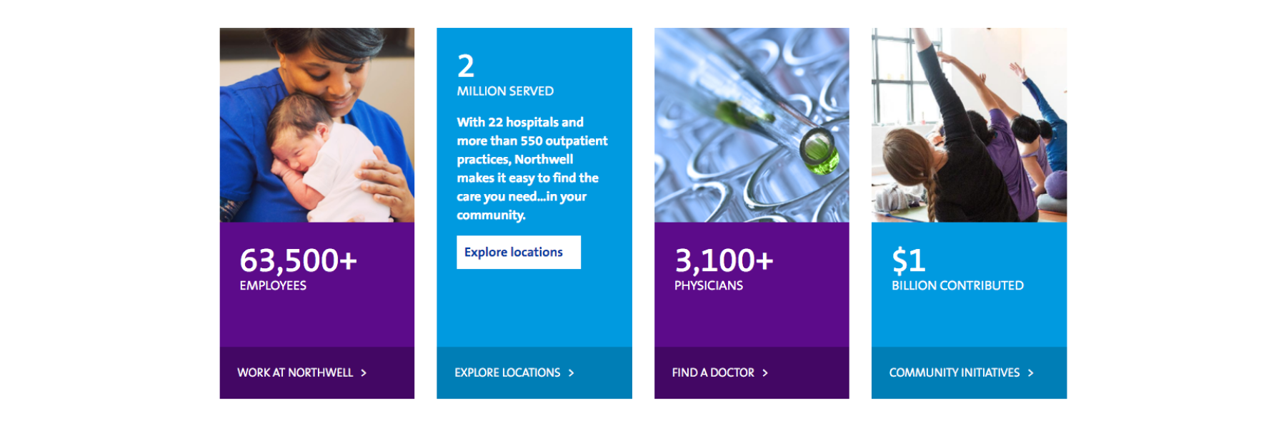 Northwell Health Card Component Hover