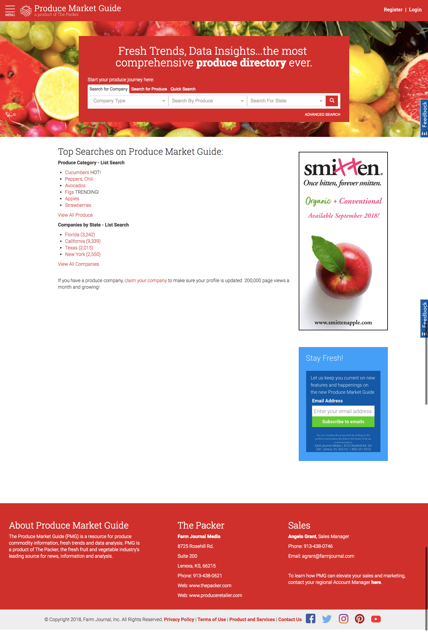 homepage of the PMG