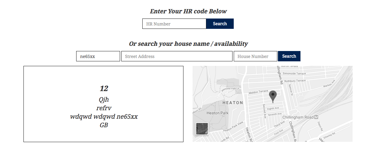 House Registry Search Form