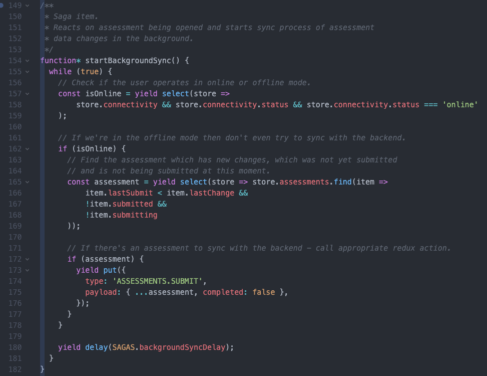 React Redux implementation for seamless offline mode
