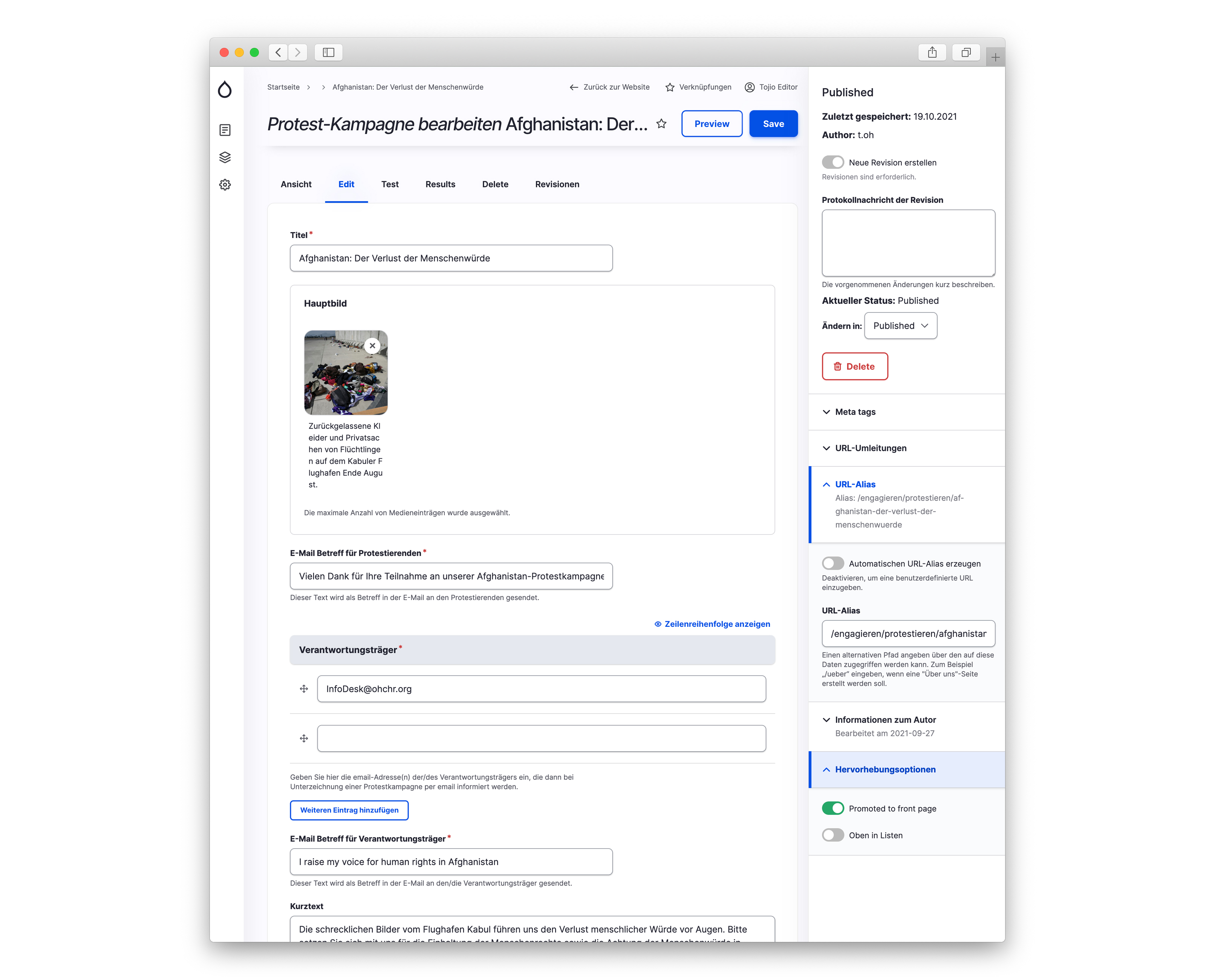 Improved editor experience in Drupal 9