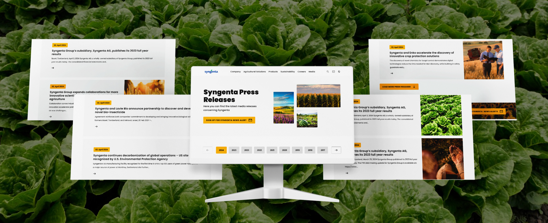 Syngenta Press Releases Screenshot