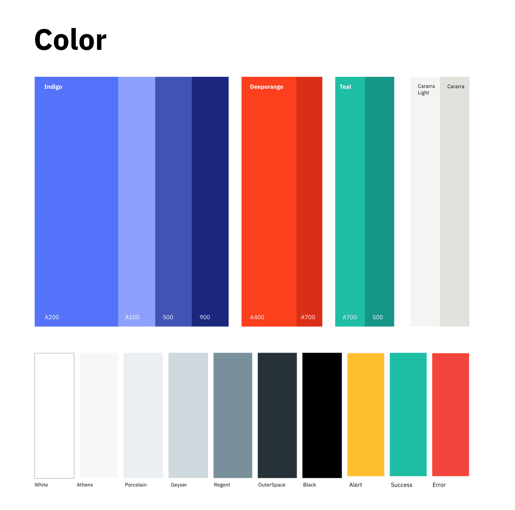 The systemseed.com colour palette - based in dark blues with red, yellow and green accents