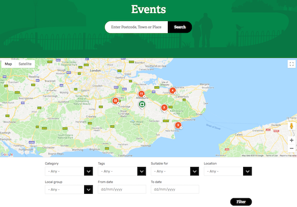 Events map