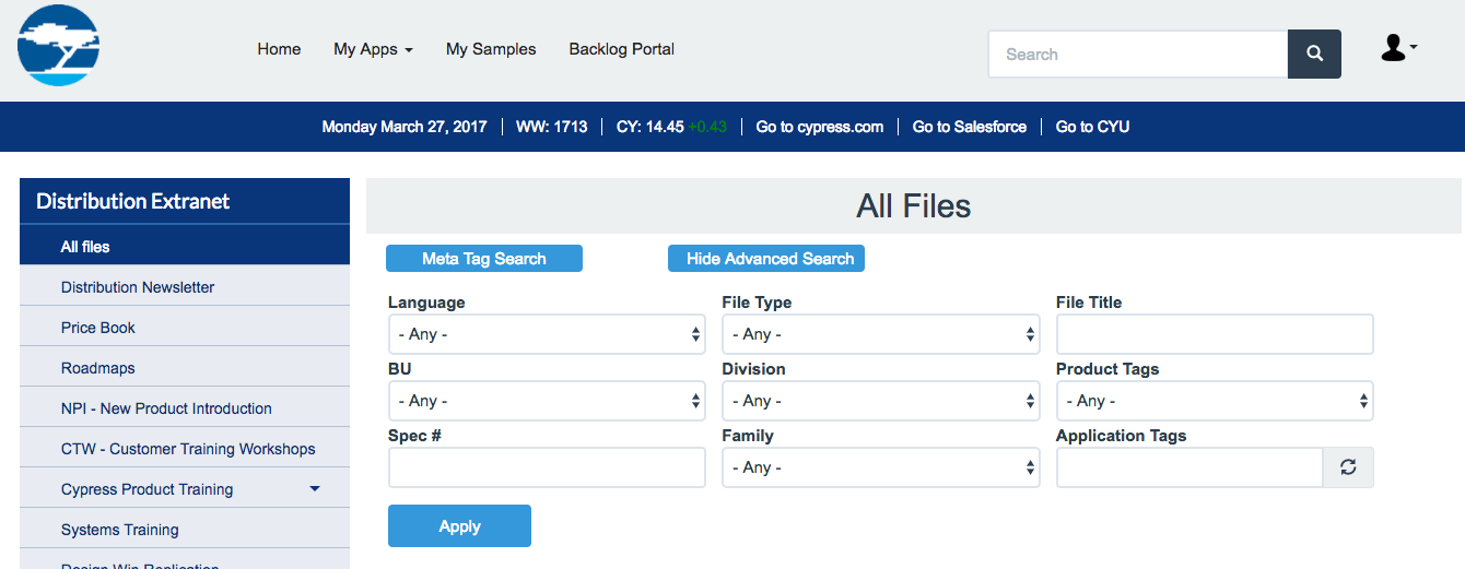 Advance search for Files
