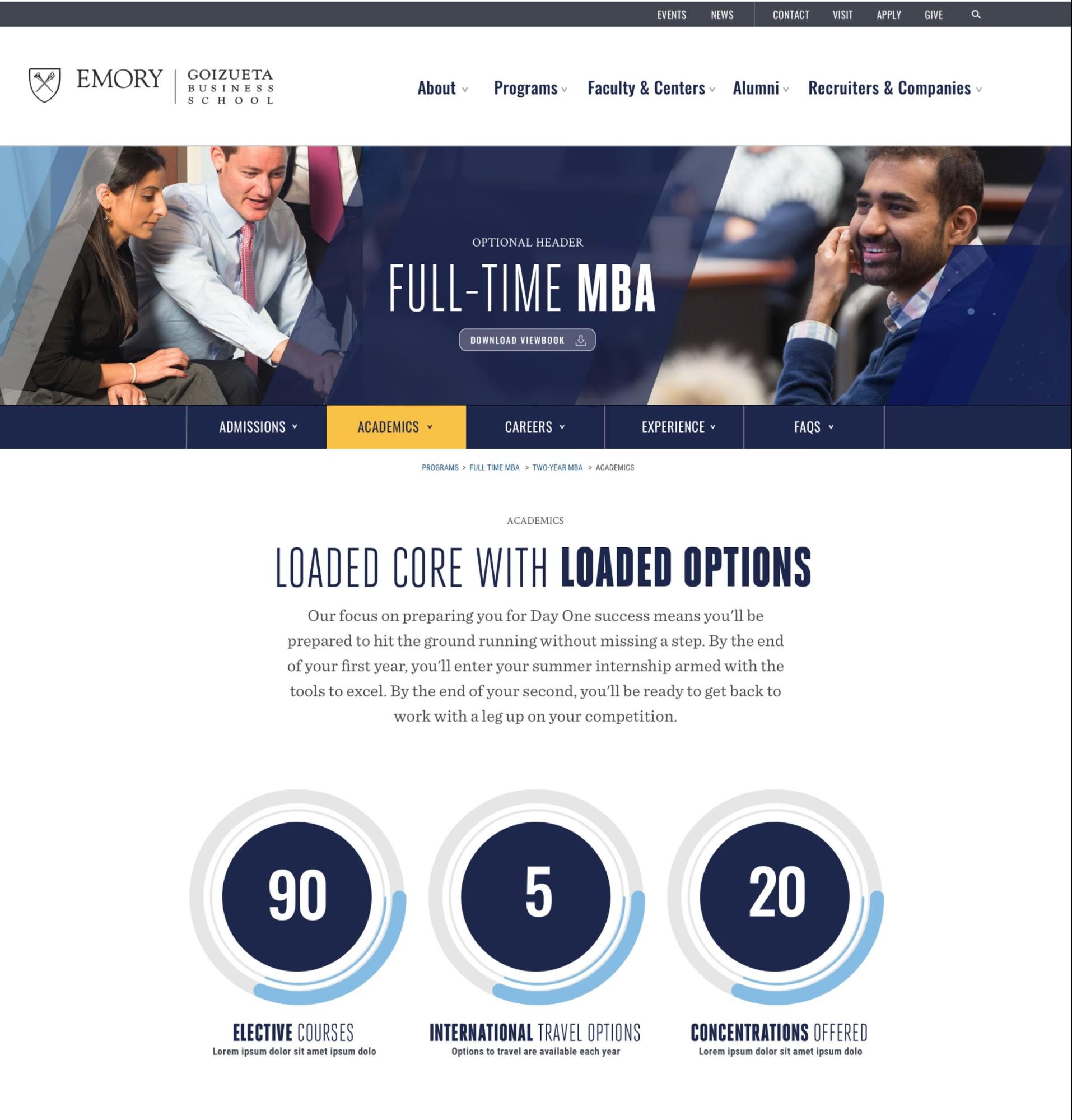 Emory redesign after