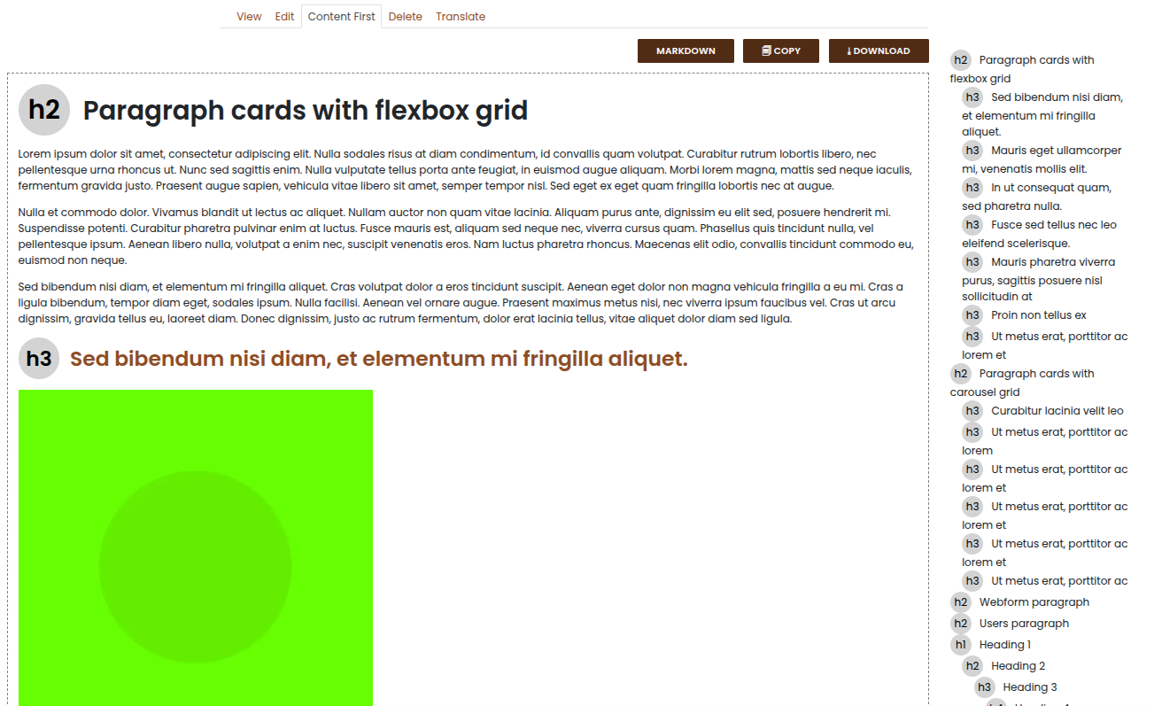HTML visualization