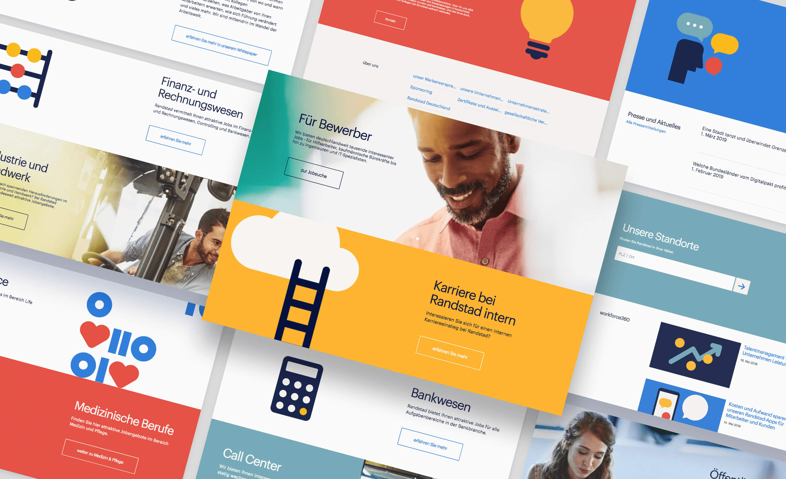 Randstad pages mockup