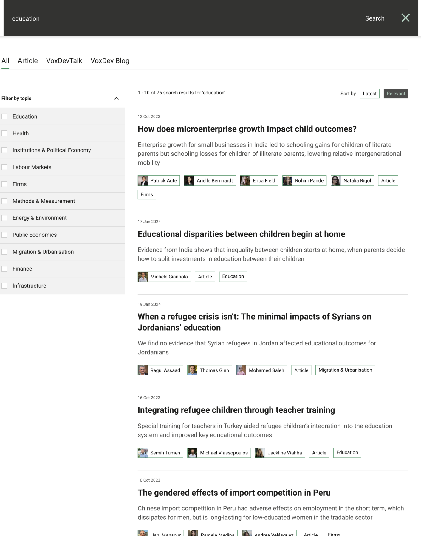 Search results View page - faceted Drupal search