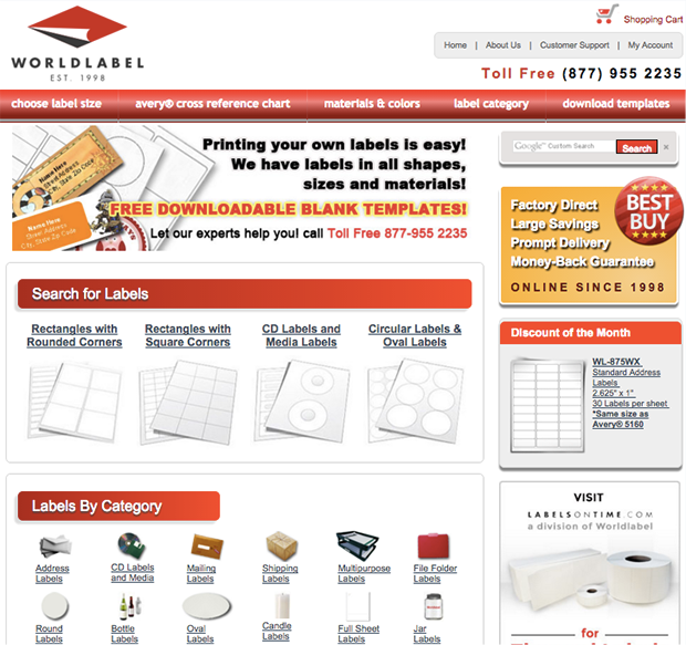 Old version of Worldlabel.com