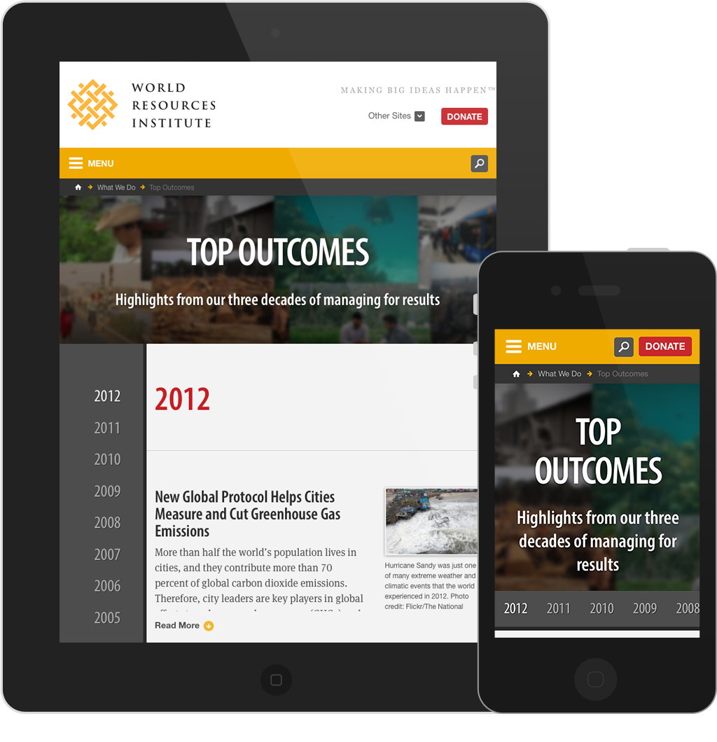 WRI Top Outcomes on Different Devices