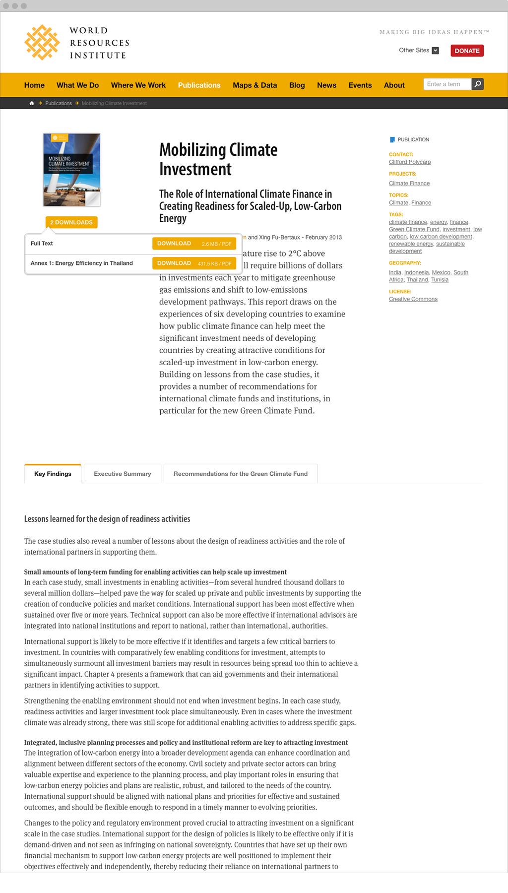 WRI Publication